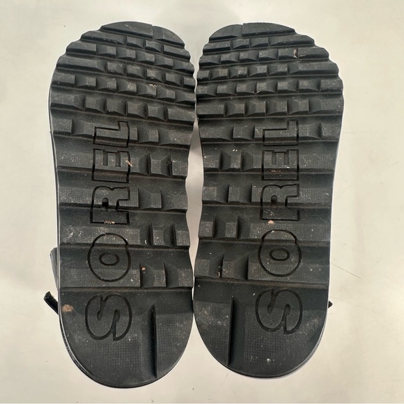 SOREL Roaming Sandal Strappy Gladiator Chuky Sole Black Leather Women's 9 - Picture 5 of 6